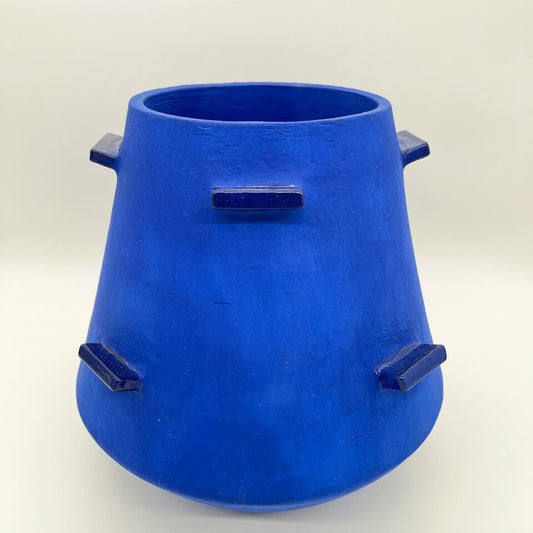 Blue Tapered Vessel with Wings (wide)