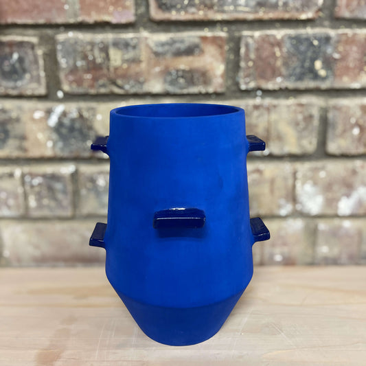 Blue Tapered Vessel with Wings (narrow)