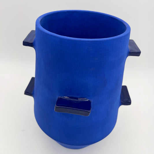 Blue Tapered Vessel with Wings (narrow)