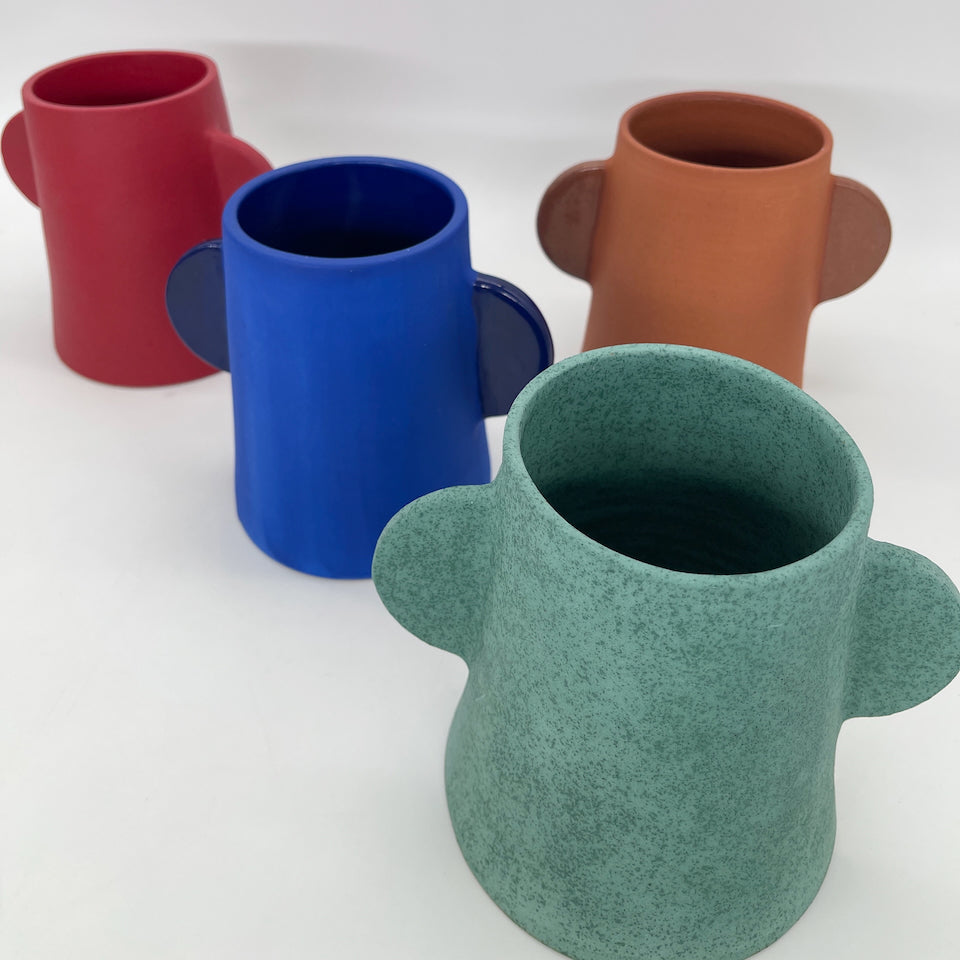 Big Ears Vase - Speckled Green