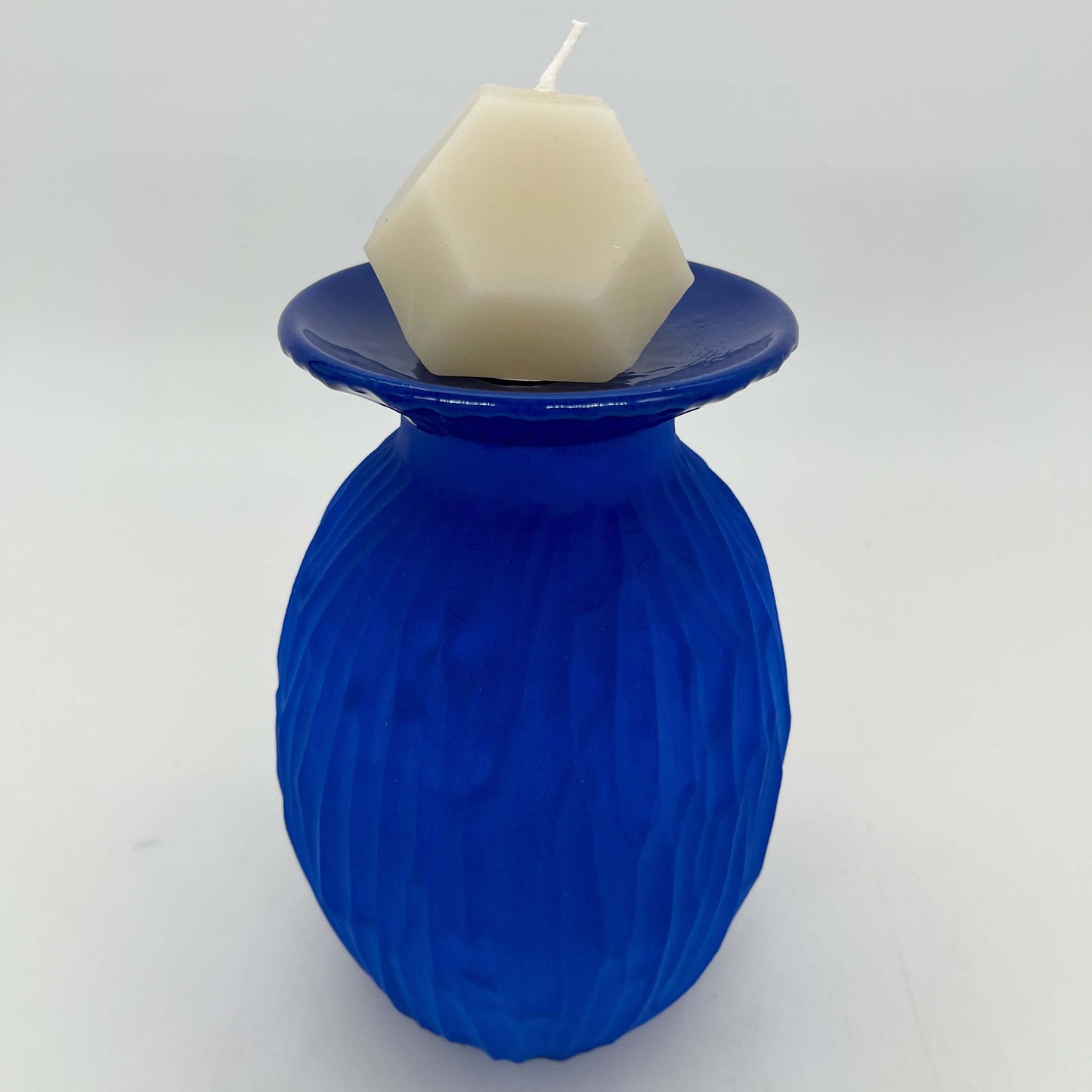 Lulu Candle Holder & Trinket Dish - Drift Texture - Blue