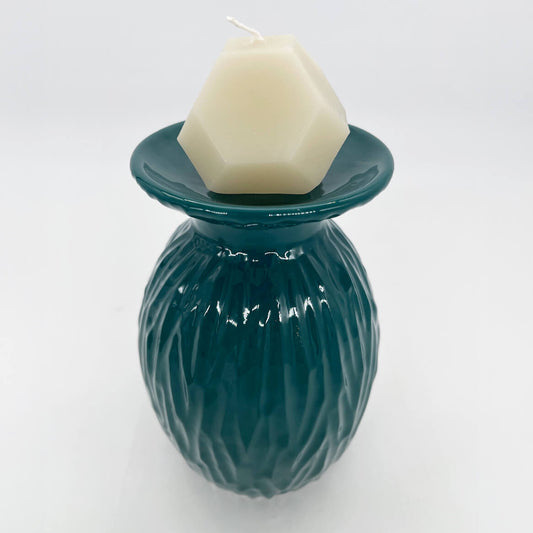 Lulu Candle Holder & Trinket Dish - Drift Texture - Emerald