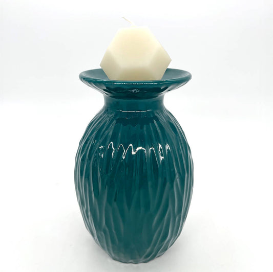Lulu Candle Holder & Trinket Dish - Drift Texture - Emerald