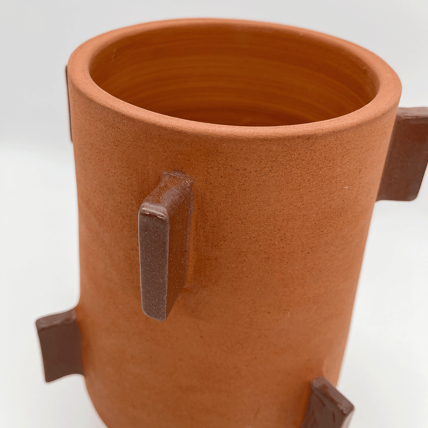 Tapered Terracotta Vessel with Wings (narrow)