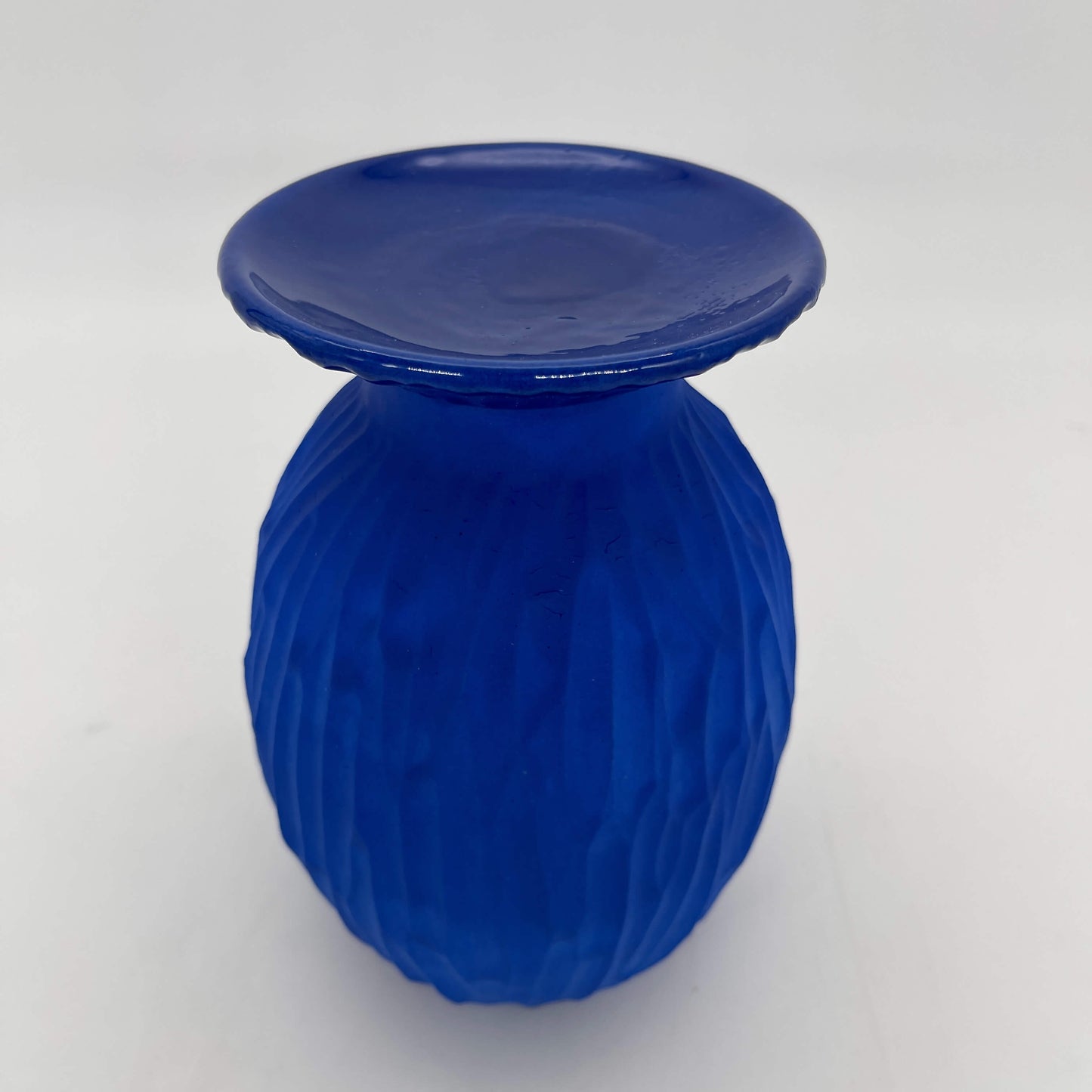 Lulu Candle Holder & Trinket Dish - Drift Texture - Blue